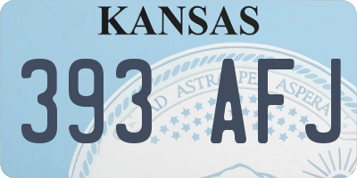 KS license plate 393AFJ