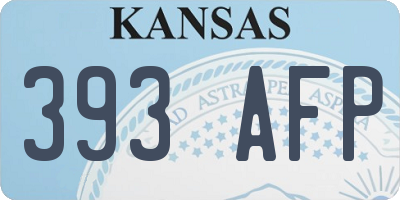 KS license plate 393AFP