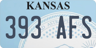 KS license plate 393AFS