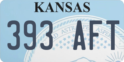 KS license plate 393AFT