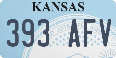 KS license plate 393AFV