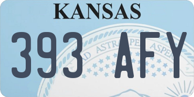 KS license plate 393AFY