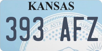 KS license plate 393AFZ