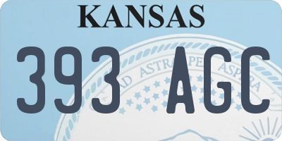 KS license plate 393AGC