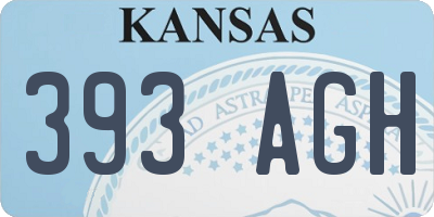 KS license plate 393AGH