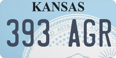 KS license plate 393AGR