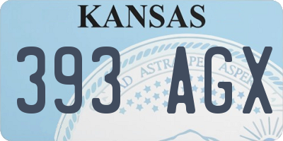 KS license plate 393AGX