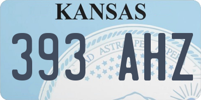 KS license plate 393AHZ