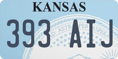 KS license plate 393AIJ
