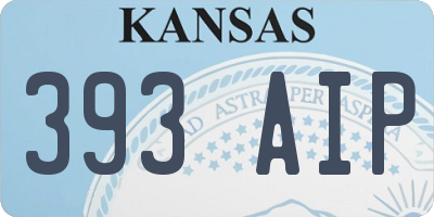 KS license plate 393AIP