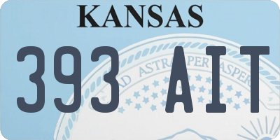 KS license plate 393AIT