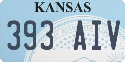 KS license plate 393AIV