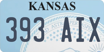 KS license plate 393AIX