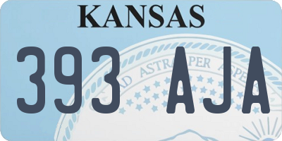 KS license plate 393AJA