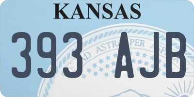 KS license plate 393AJB