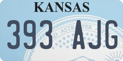KS license plate 393AJG