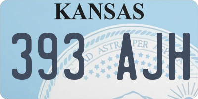 KS license plate 393AJH