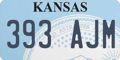 KS license plate 393AJM