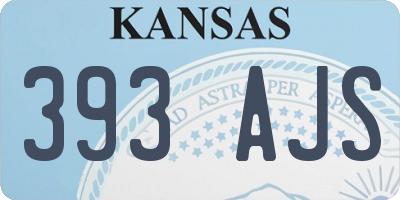 KS license plate 393AJS