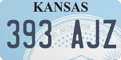 KS license plate 393AJZ
