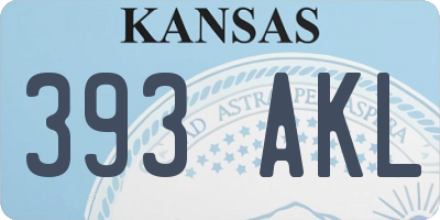 KS license plate 393AKL
