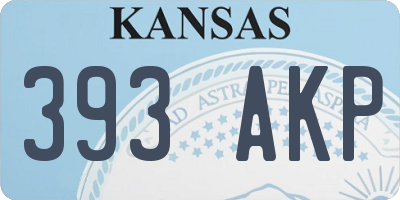 KS license plate 393AKP