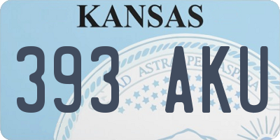 KS license plate 393AKU