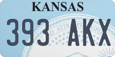 KS license plate 393AKX