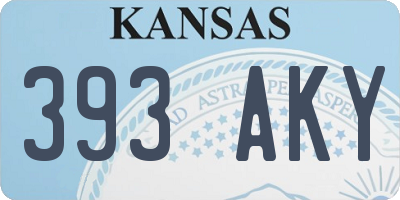 KS license plate 393AKY
