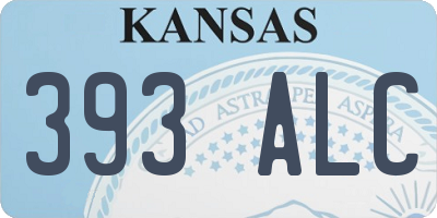 KS license plate 393ALC