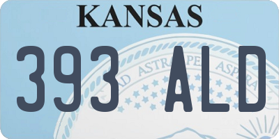 KS license plate 393ALD