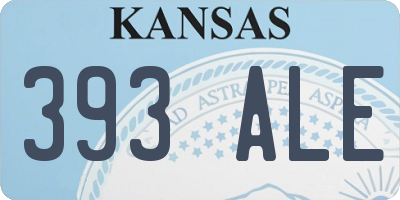 KS license plate 393ALE
