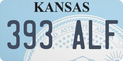 KS license plate 393ALF