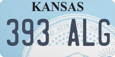 KS license plate 393ALG