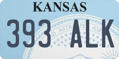 KS license plate 393ALK