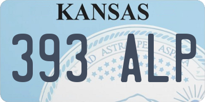 KS license plate 393ALP