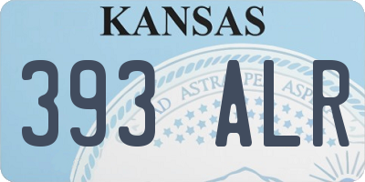 KS license plate 393ALR