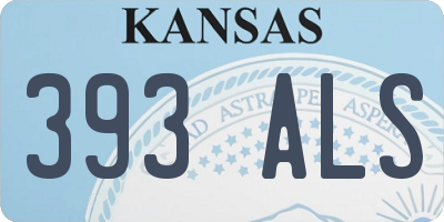KS license plate 393ALS