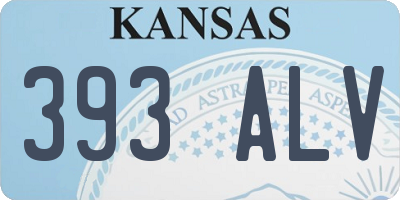 KS license plate 393ALV