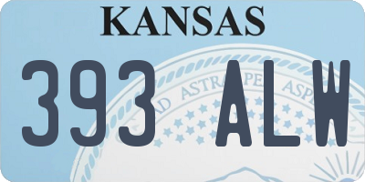 KS license plate 393ALW