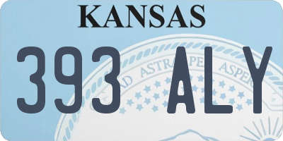 KS license plate 393ALY