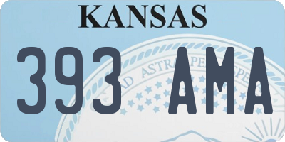 KS license plate 393AMA
