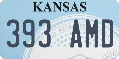 KS license plate 393AMD