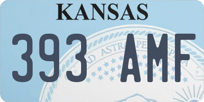 KS license plate 393AMF