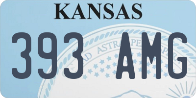 KS license plate 393AMG