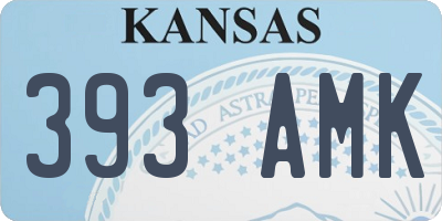 KS license plate 393AMK