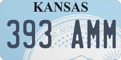 KS license plate 393AMM