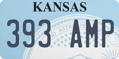 KS license plate 393AMP