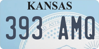 KS license plate 393AMQ
