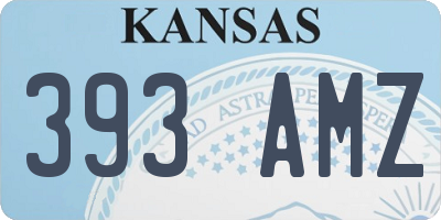 KS license plate 393AMZ